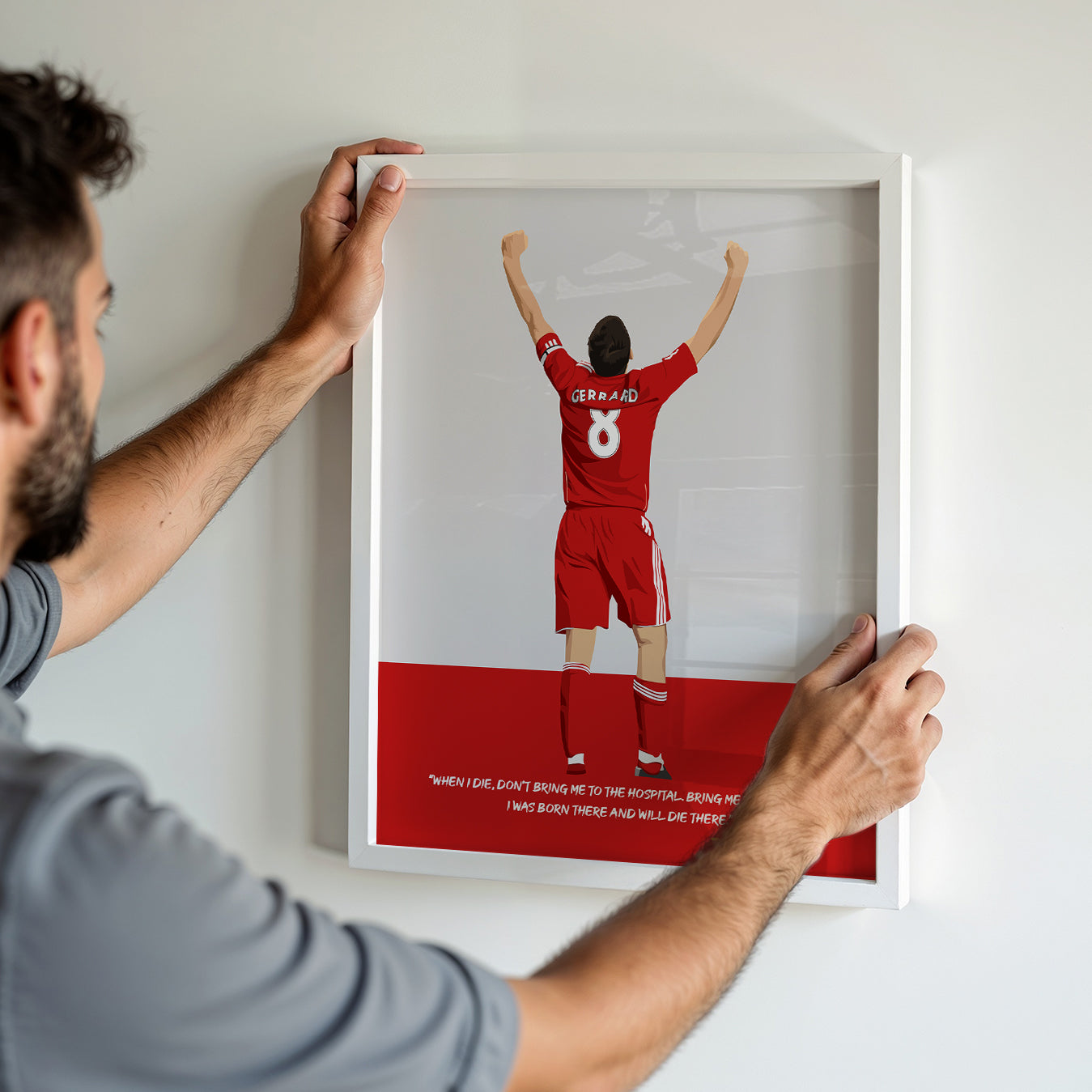 Steven Gerrard Liverpool Framed Poster