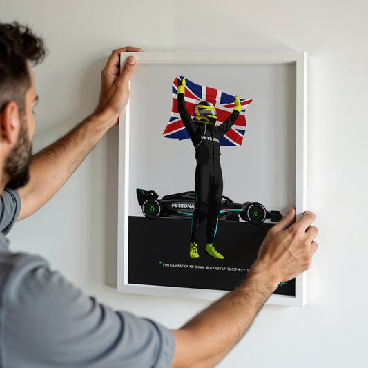 Lewis Hamilton Frame, F1 Poster