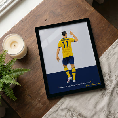 Zlatan Ibrahimovic Framed Poster - International Football