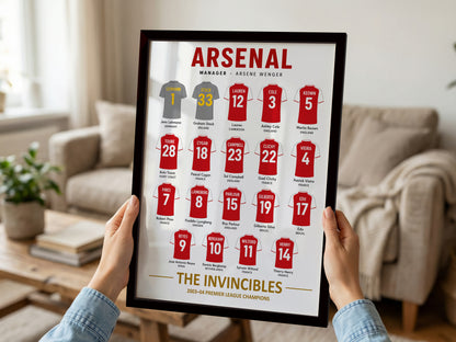 Arsenal Invincibles Squad Poster - 2003/04