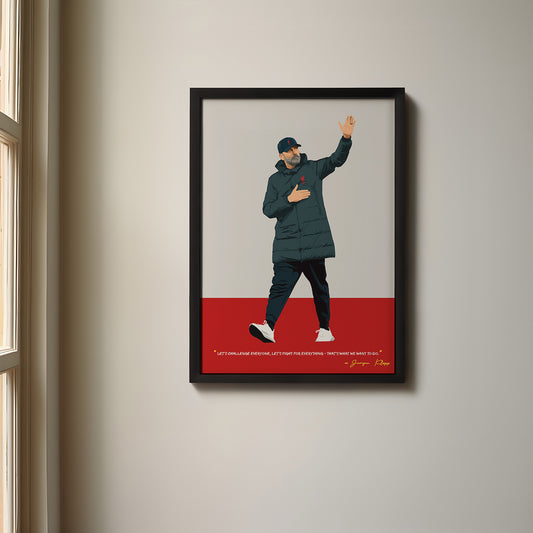 Jurgen Klopp Liverpool Tribute Art Frame