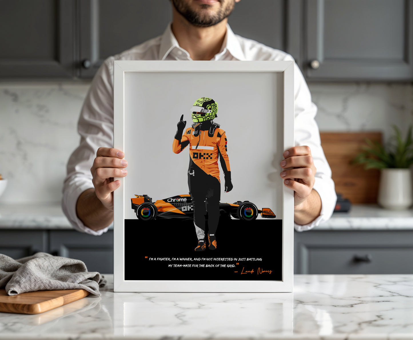 Lando Norris Poster, F1 Frame, McLaren
