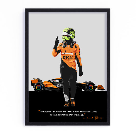 Lando Norris Poster, F1 Frame, McLaren