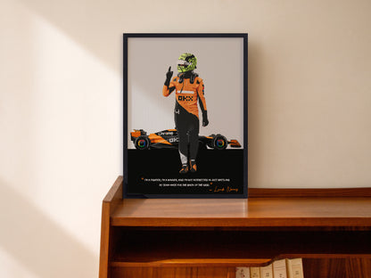 Lando Norris Poster, F1 Frame, McLaren
