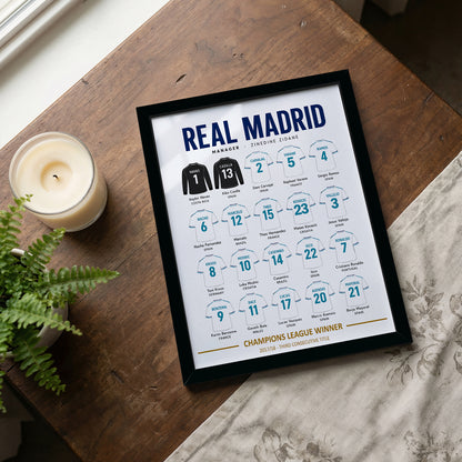 Real Madrid 2017-18 Squad Framed Poster