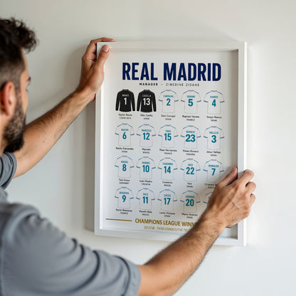 Real Madrid 2017-18 Squad Framed Poster