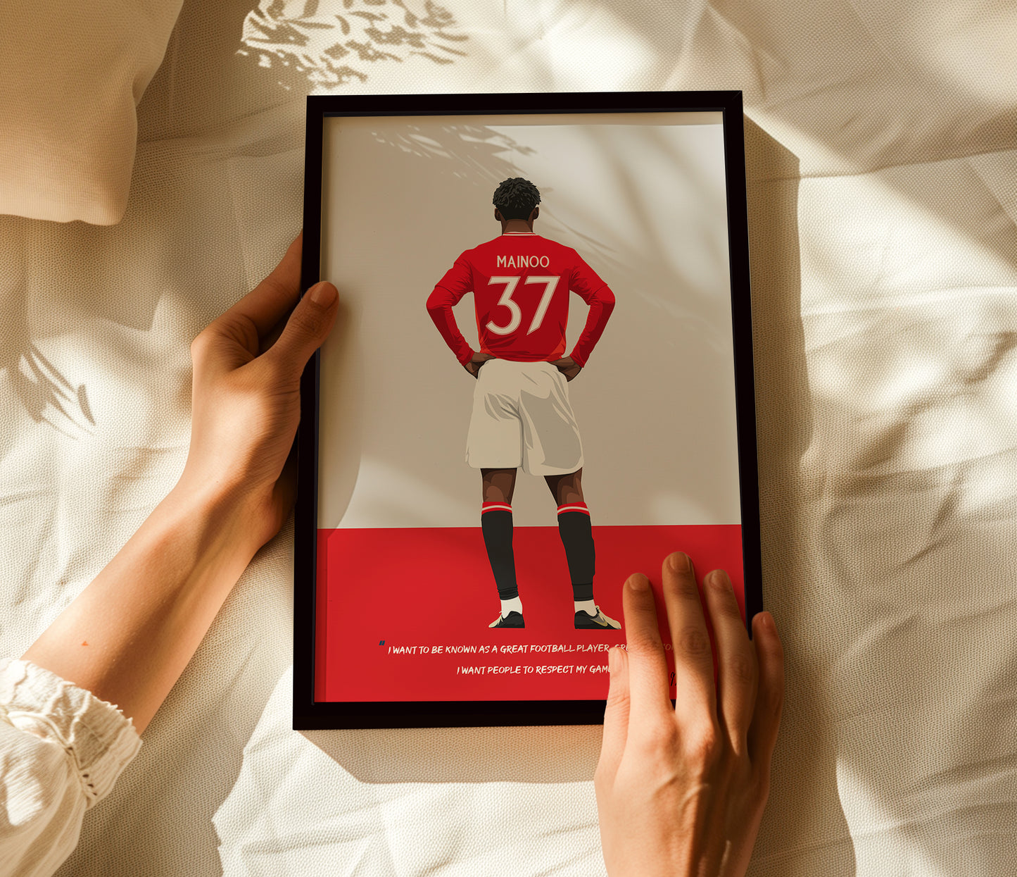 Kobbie Mainoo Manchester United Framed Poster