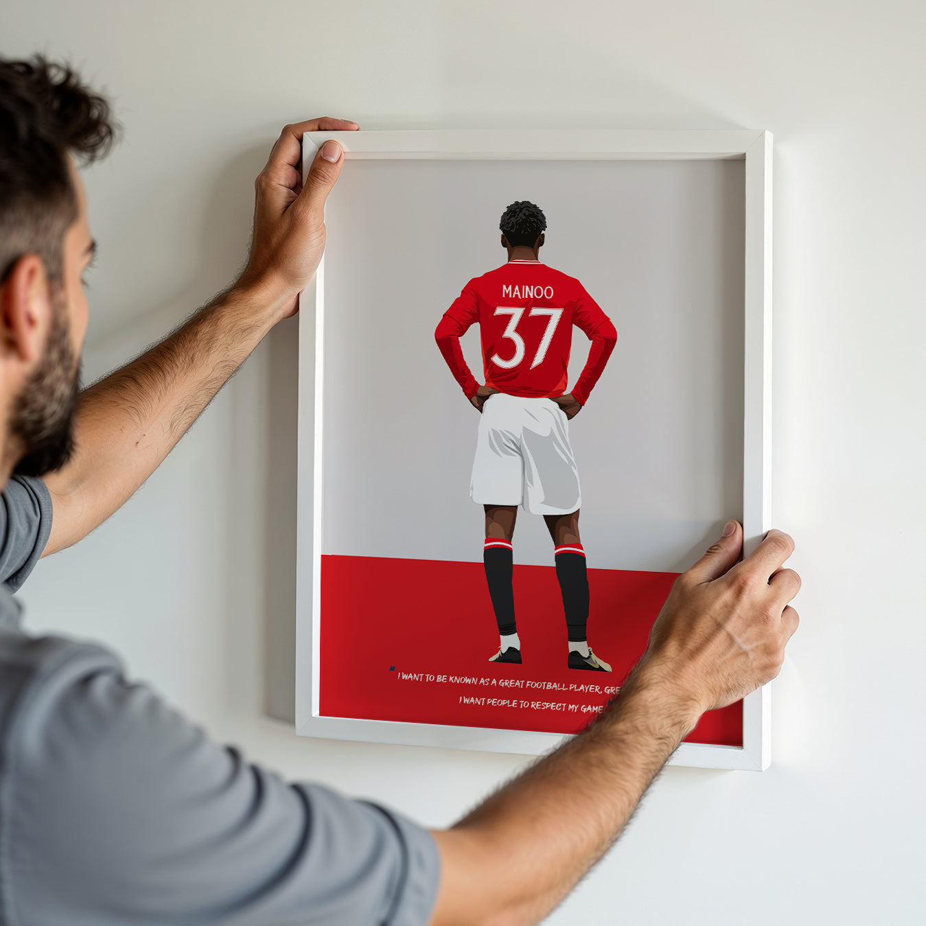 Kobbie Mainoo Manchester United Framed Poster