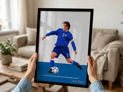Paolo Maldini Italy Framed Poster - International Football