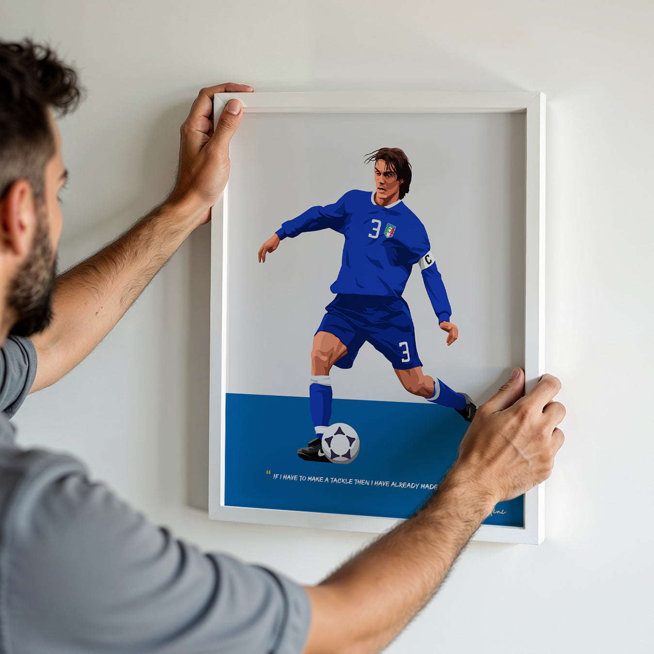 Paolo Maldini Italy Framed Poster - International Football