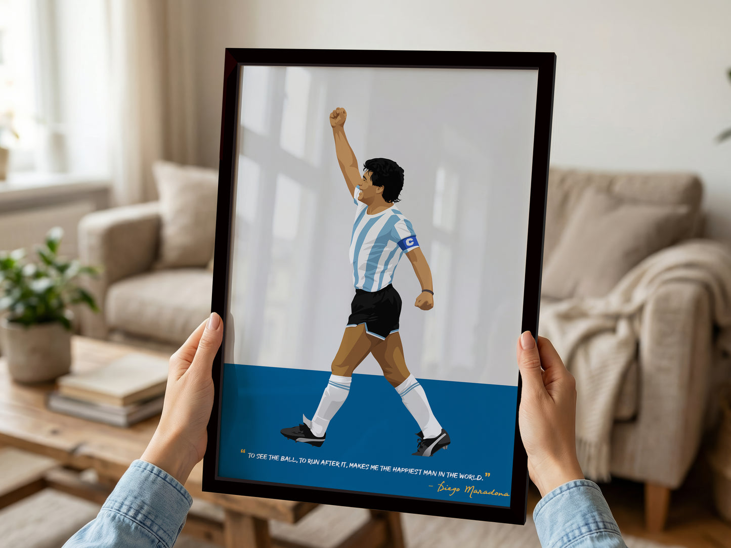 Diego Maradona Argentina Framed Poster - International Football