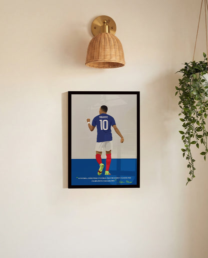 Kylian Mbappe France Framed Poster - International Football