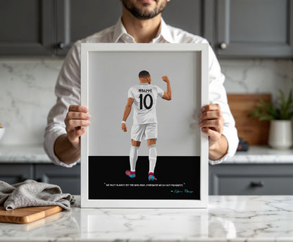 Kylian Mbappe Real Madrid Framed Poster