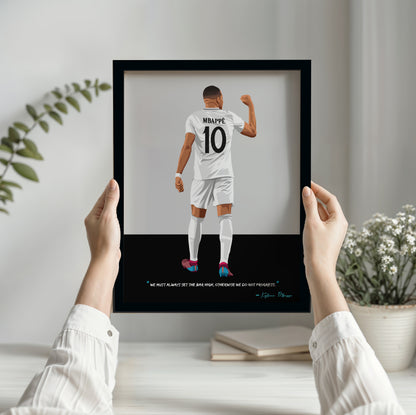 Kylian Mbappe Real Madrid Framed Poster