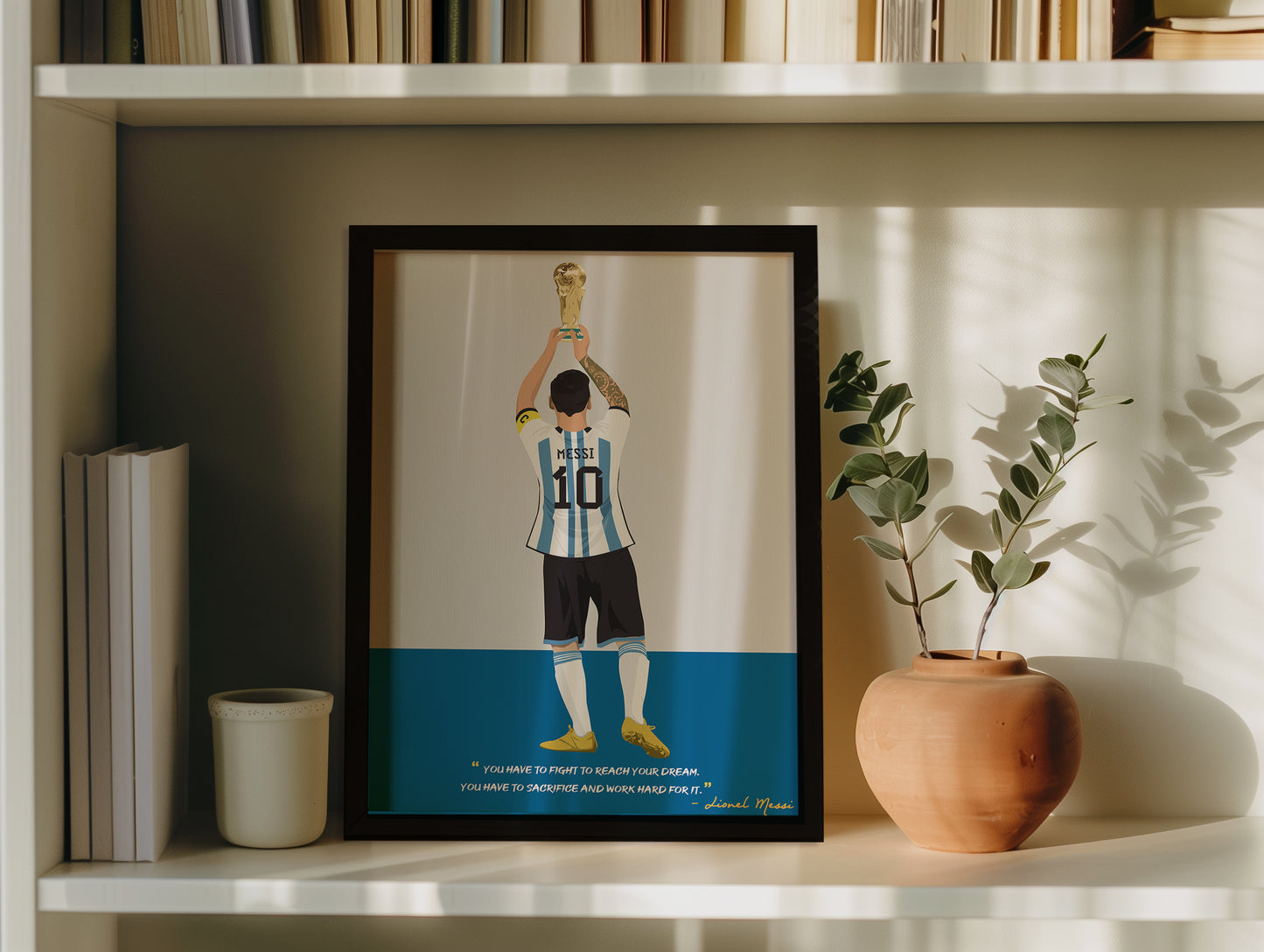 Lionel Messi World Cup Framed Poster