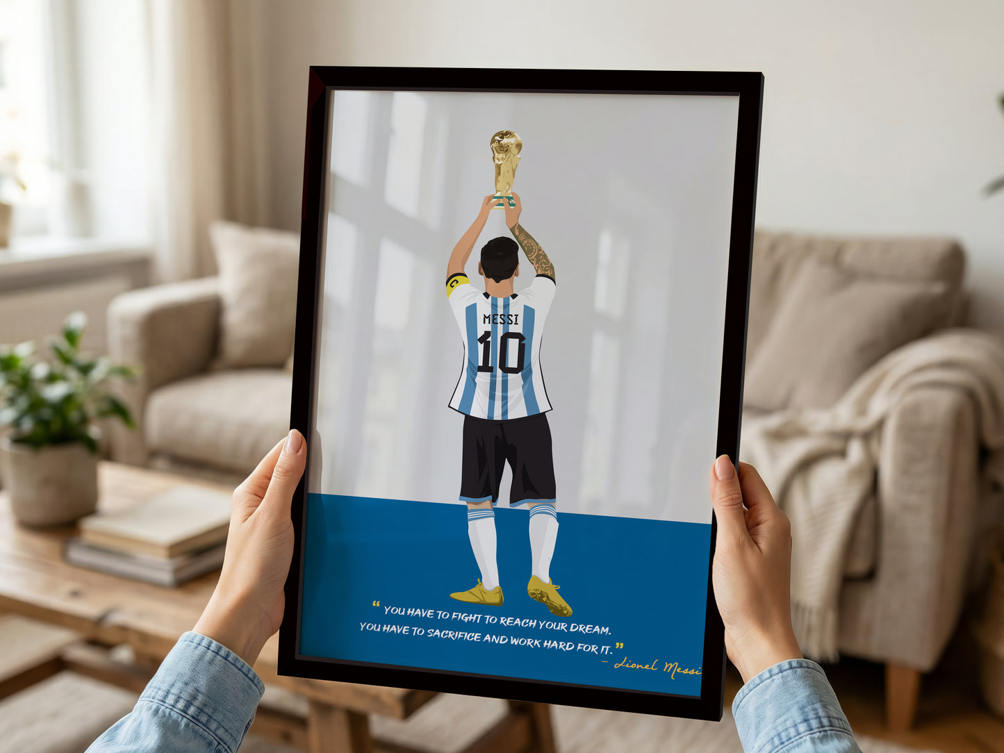Lionel Messi World Cup Framed Poster
