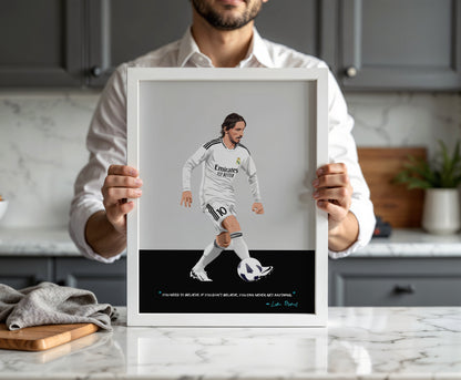 Luka Modric Real Madrid Framed Poster - 2025