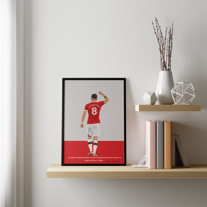Bruno Fernandes Manchester United Framed Poster Art