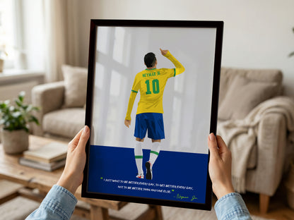 Neymar Brazil Framed Poster - International Football
