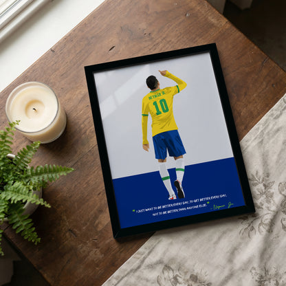 Neymar Brazil Framed Poster - International Football