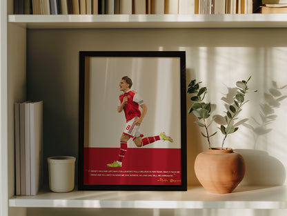 Martin Odegaard Arsenal Framed Poster
