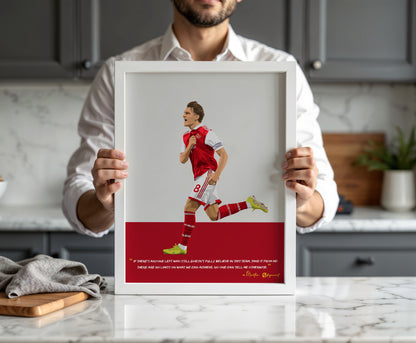 Martin Odegaard Arsenal Framed Poster