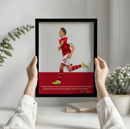 Martin Odegaard Arsenal Framed Poster