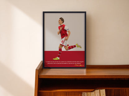 Martin Odegaard Arsenal Framed Poster