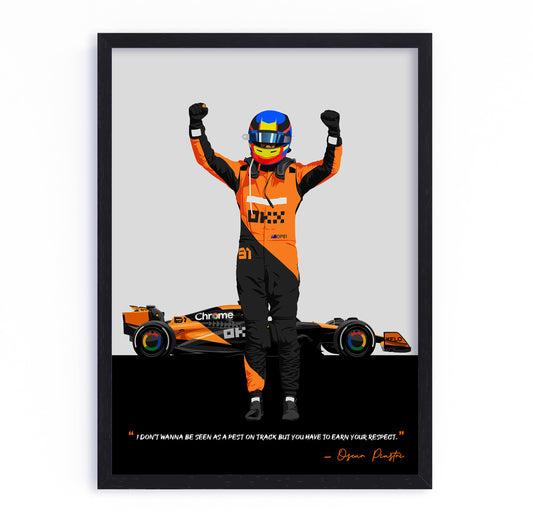 Oscar Piastri Poster, F1 Frame, McLaren