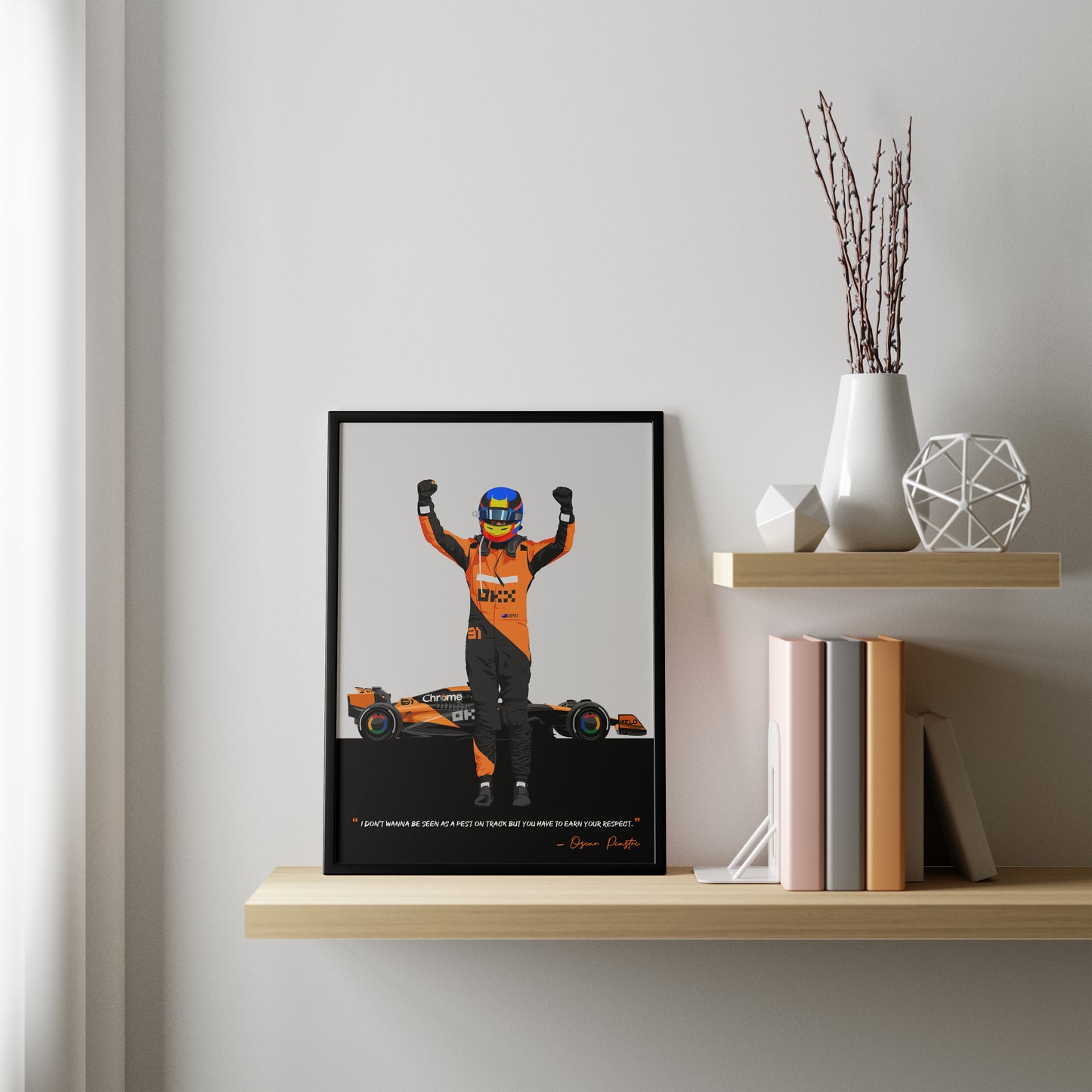 Oscar Piastri Poster, F1 Frame, McLaren