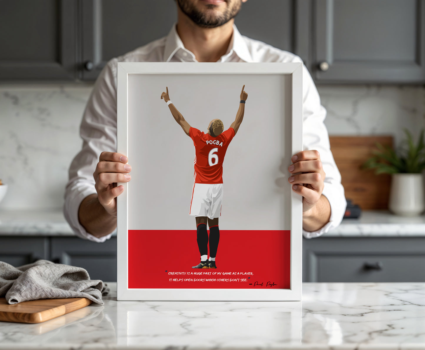 Paul Pogba Manchester United Framed Poster