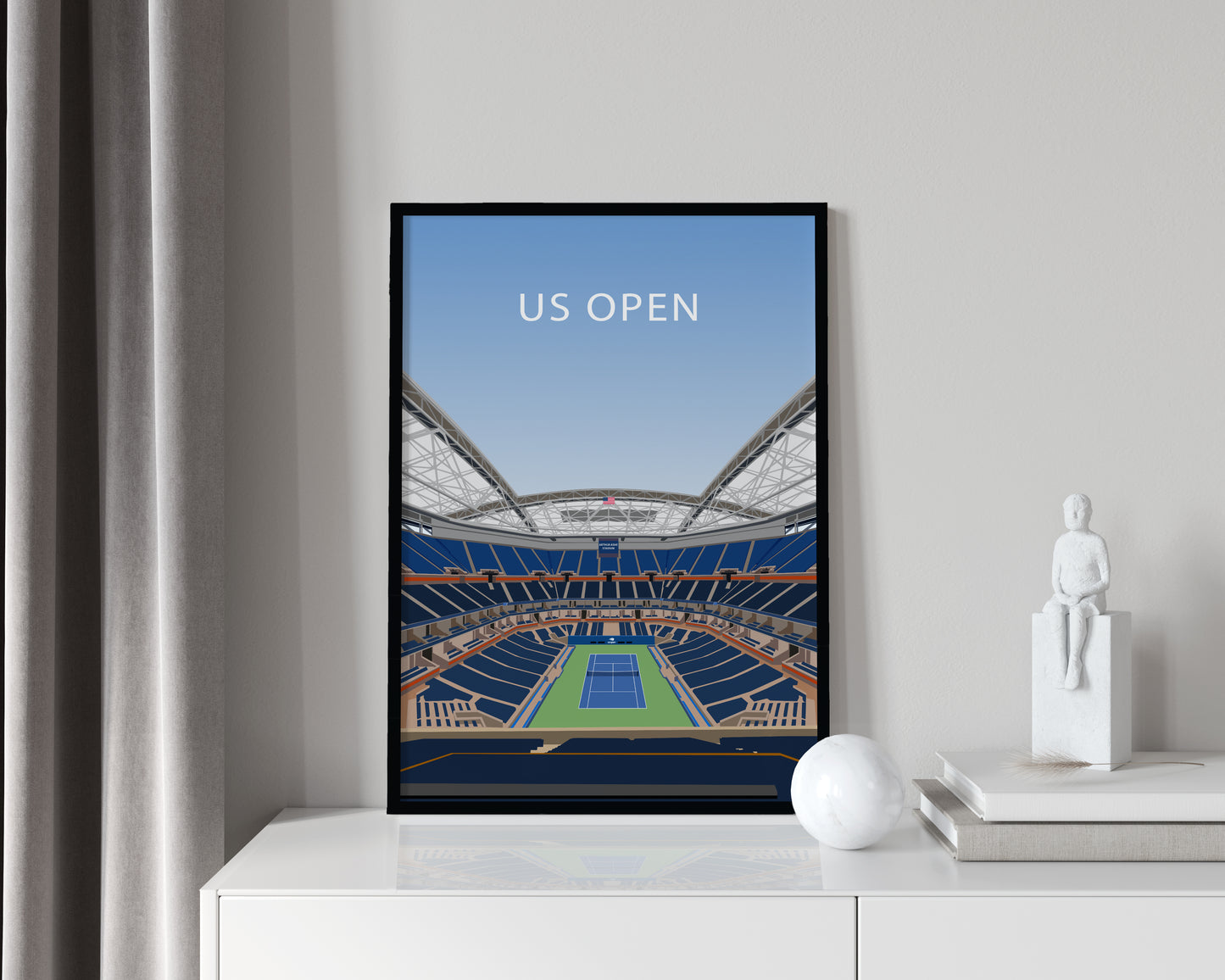 US Open Stadium Frame - Tennis Poster