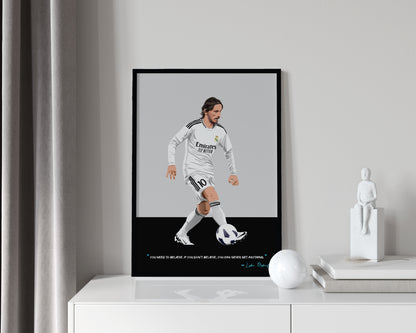 Luka Modric Real Madrid Framed Poster - 2025