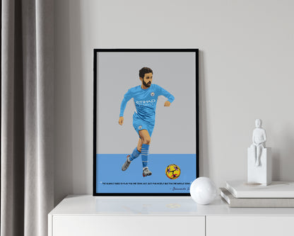 Bernardo Silva Manchester City Framed Poster