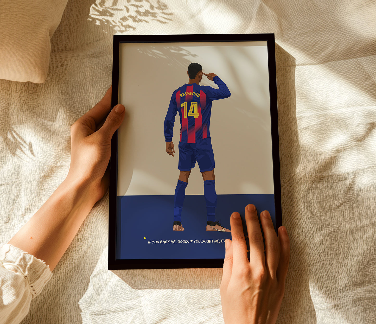 Marcus Rashford Barcelona Framed Poster