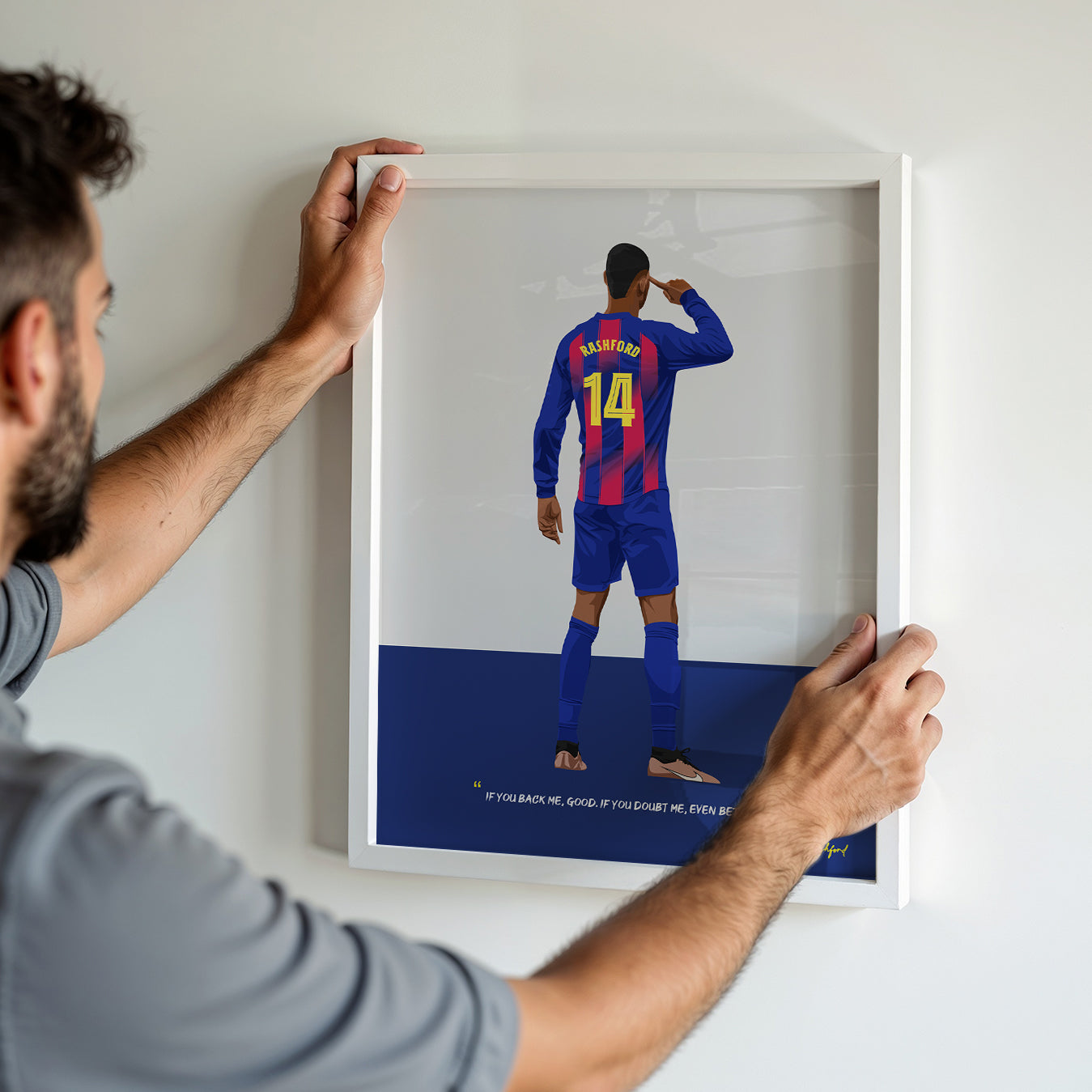 Marcus Rashford Barcelona Framed Poster