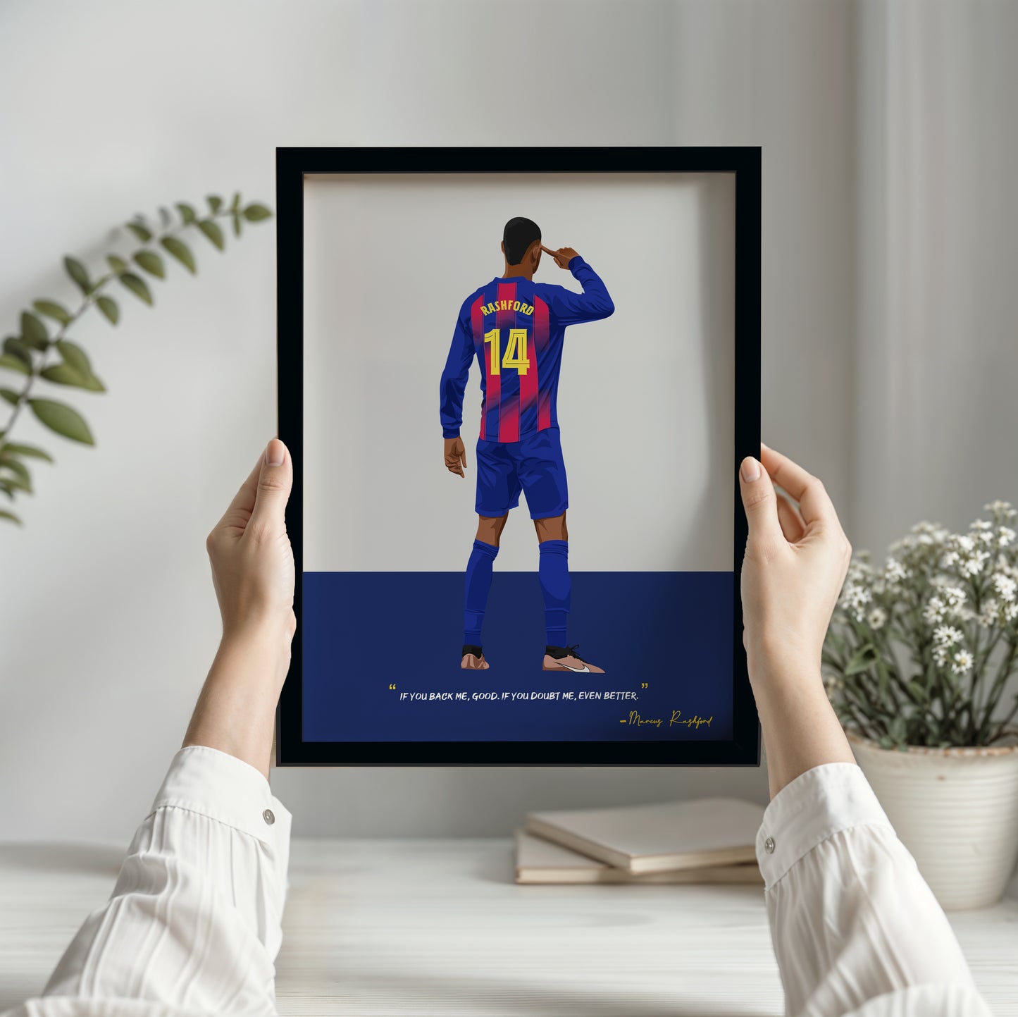 Marcus Rashford Barcelona Framed Poster