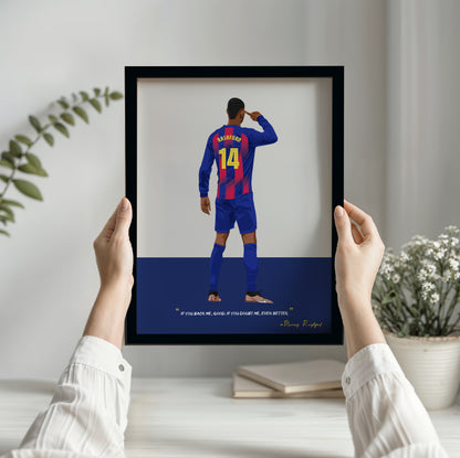 Marcus Rashford Barcelona Framed Poster