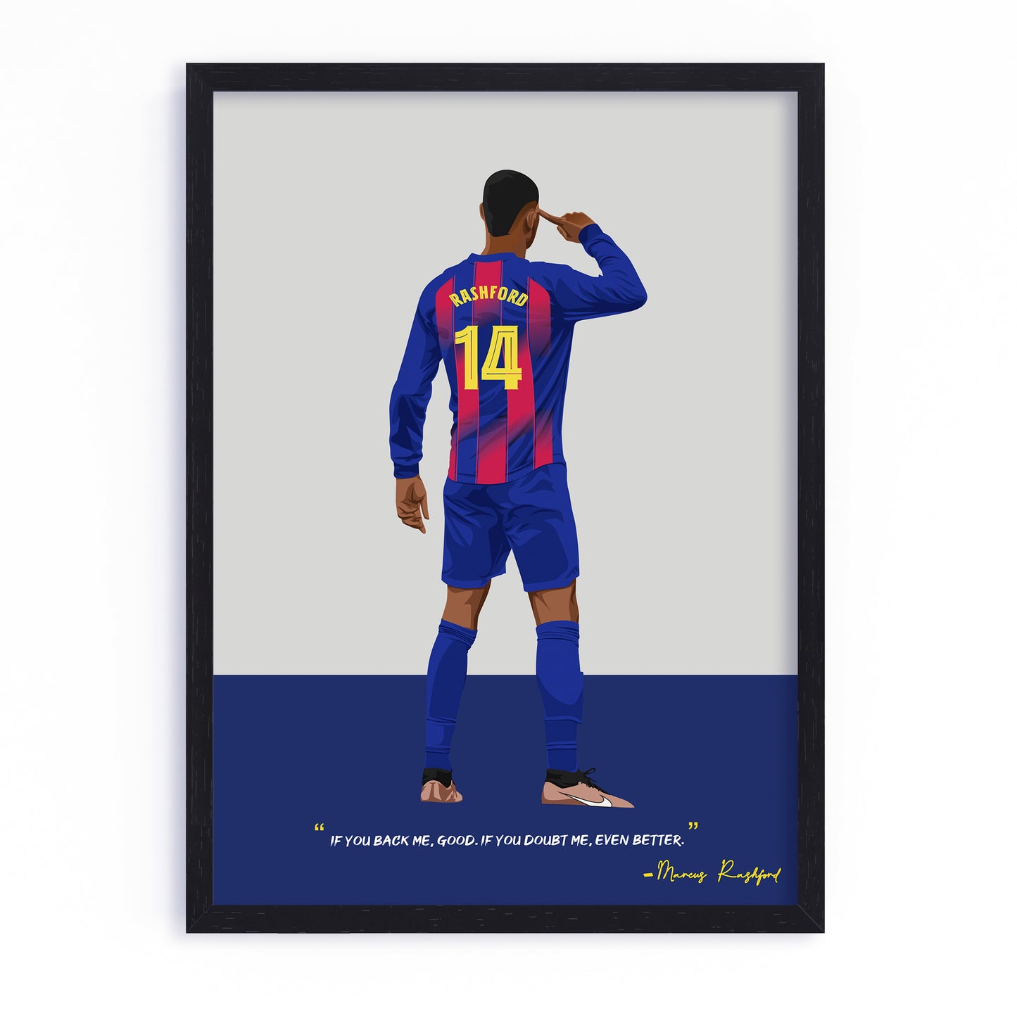 Marcus Rashford Barcelona Framed Poster