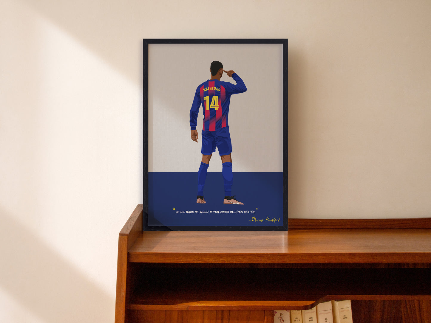 Marcus Rashford Barcelona Framed Poster