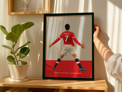 Cristiano Ronaldo Manchester United Art Frame