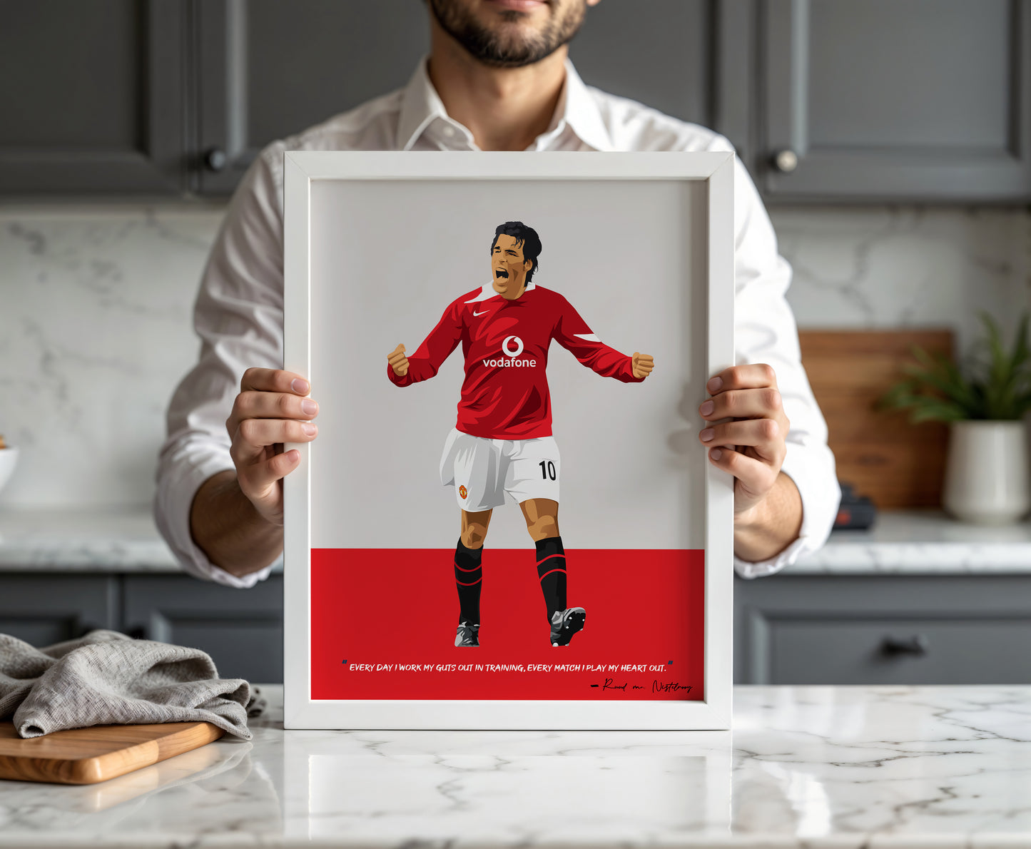Ruud van Nistelrooy Manchester United Framed Poster