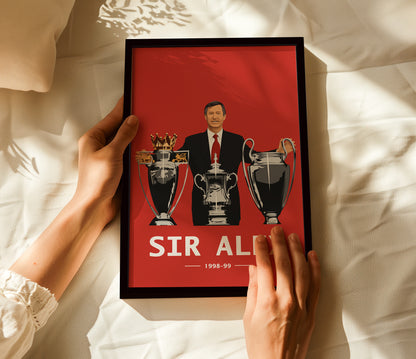 Sir Alex Treble Frame - Manchester United