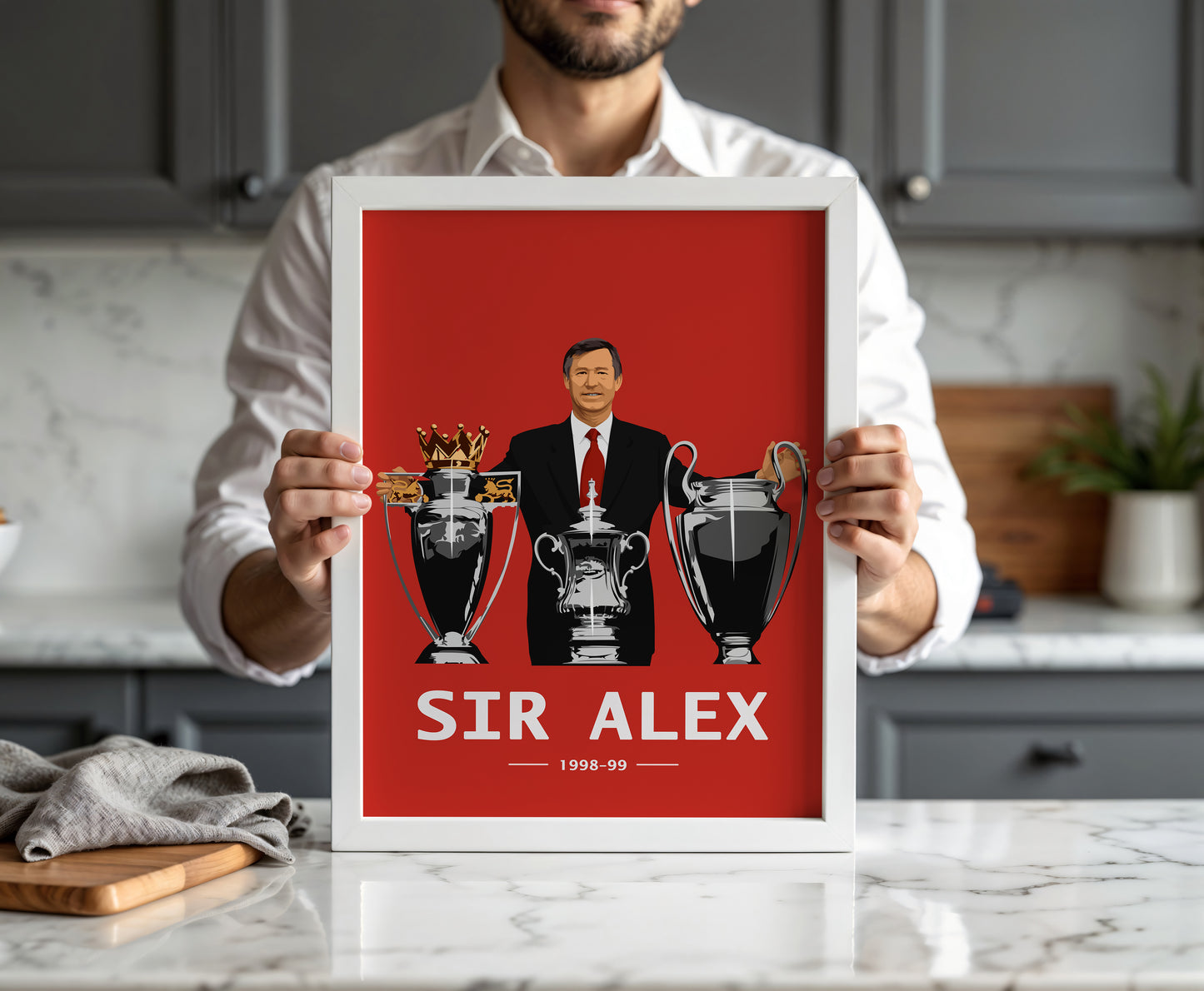 Sir Alex Treble Frame - Manchester United