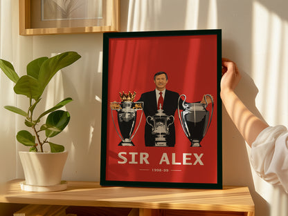 Sir Alex Treble Frame - Manchester United