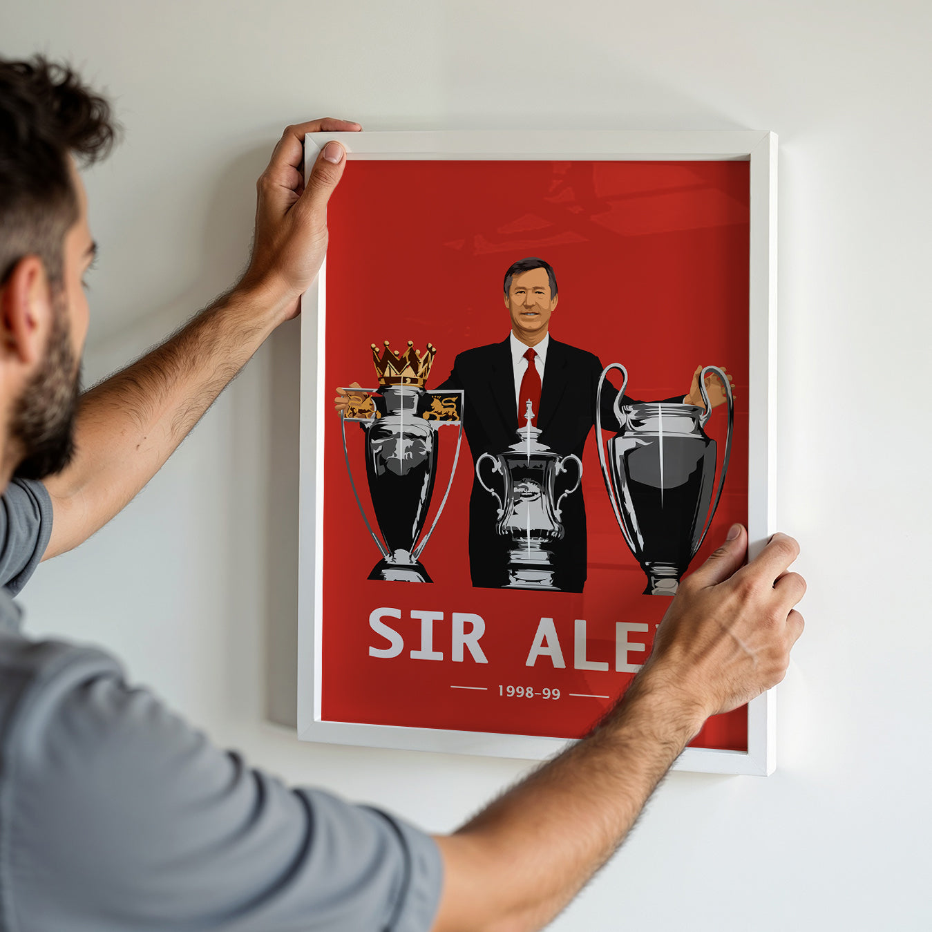 Sir Alex Treble Frame - Manchester United