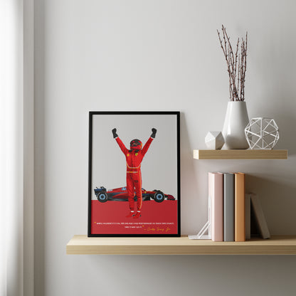 Carlos Sainz Jr Poster, F1 Frame, Ferrari