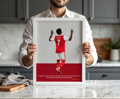 Bukayo Saka Arsenal Framed Poster