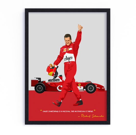Michael Schumacher Poster, F1 Frame, Ferrari