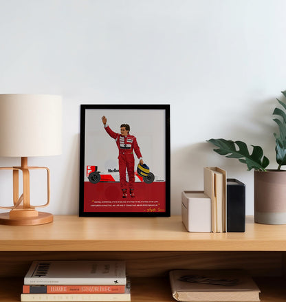 Ayrton Senna Poster, F1 Frame, McLaren